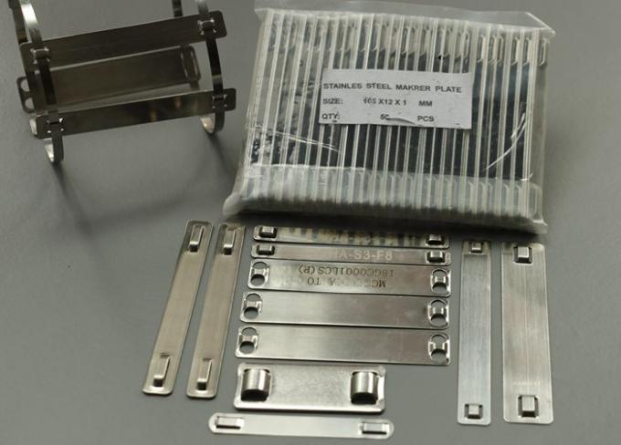 Étiquettes d'identification antirouille de câble, labels de câble d'acier inoxydable avec des nombres de Lasering